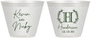 Custom Wedding 9 oz Wine Frosted Cups - Monogram | 805