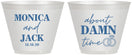 Custom Wedding 9 oz Wine Frosted Cups - About Damn Time | 809