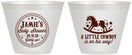 Custom Baby Shower 9 oz Wine Frosted Cups - Little Cowboy | 90003
