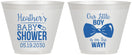 Custom Baby Shower 9 oz Wine Frosted Cups - Little Boy Is On The Way | 90005