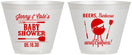 Custom Baby Shower 9 oz Wine Frosted Cups - Beers Bbq Babies | 90006