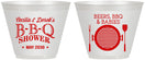 Custom Baby Shower 9 oz Wine Frosted Cups - Beers Bbq Babies | 90007