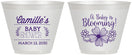 Custom Baby Shower 9 oz Wine Frosted Cups - Blooming | 90009