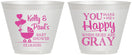 Custom Baby Shower 9 oz Wine Frosted Cups - You Make Me Happy | 90010