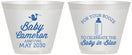 Custom Baby Shower 9 oz Wine Frosted Cups - Booze Baby In Blue | 90015