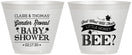 Custom Baby Shower 9 oz Wine Frosted Cups - Little Honey Bee | 90018