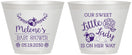 Custom Baby Shower 9 oz Wine Frosted Cups - Little Lady On The Way | 90021