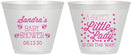 Custom Baby Shower 9 oz Wine Frosted Cups - Sweet Little Lady | 90024