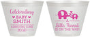 Custom Baby Shower 9 oz Wine Frosted Cups - Peanut On The Way | 90027