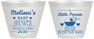 Custom Baby Shower 9 oz Wine Frosted Cups - Peanut On The Way | 90028