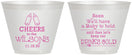 Custom Baby Shower 9 oz Wine Frosted Cups - Cheers Bottle | 90031