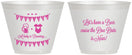 Custom Baby Shower 9 oz Wine Frosted Cups - Beer Due Date Is Near | 90032
