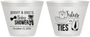 Custom Baby Shower 9 oz Wine Frosted Cups - Gender Reveal Tutus Or Ties | 90033