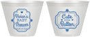 Custom Baby Shower 9 oz Wine Frosted Cups - Cute Little Button | 90035