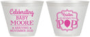 Custom Baby Shower 9 oz Wine Frosted Cups - Going To Pop | 90040