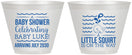 Custom Baby Shower 9 oz Wine Frosted Cups - Little Squirt On The Way | 90043