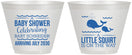 Custom Baby Shower 9 oz Wine Frosted Cups - Mermaid On Her Way | 90044