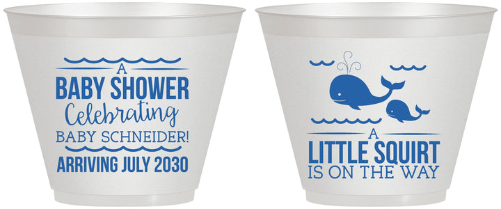 Custom Baby Shower 9 oz Wine Frosted Cups - Mermaid On Her Way | 90044