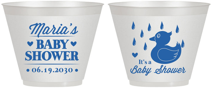 Custom Baby Shower 9 oz Wine Frosted Cups - Duckling | 90047