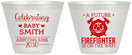 Custom Baby Shower 9 oz Wine Frosted Cups - Future Firefighter | 90048