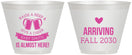 Custom Baby Shower 9 oz Wine Frosted Cups - Raise A Beer | 90049
