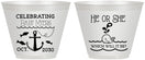Custom Baby Shower 9 oz Wine Frosted Cups - Gender Reveal Whale | 90053