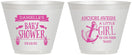 Custom Baby Shower 9 oz Wine Frosted Cups - Anchors Aweigh Little Girl | 90056