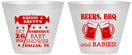 Custom Baby Shower 9 oz Wine Frosted Cups - Beers Bbq Babies | 90060