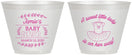 Custom Baby Shower 9 oz Wine Frosted Cups - Sweet Little Lady | 90061