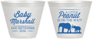 Custom Baby Shower 9 oz Wine Frosted Cups - Peanut On The Way | 90062