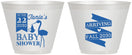 Custom Baby Shower 9 oz Wine Frosted Cups - Stork | 90073