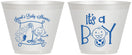 Custom Baby Shower 9 oz Wine Frosted Cups - It’s A Boy | 90076
