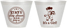 Custom Baby Shower 9 oz Wine Frosted Cups - Horse It’s A Girl | 90077