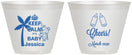 Custom Baby Shower 9 oz Wine Frosted Cups - Baby Monkey | 90082