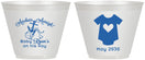 Custom Baby Shower 9 oz Wine Frosted Cups - Nautical Anchors Aweigh | 90083