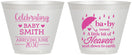 Custom Baby Shower 9 oz Wine Frosted Cups - Little Bit Of Heaven | 90095