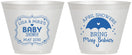 Custom Baby Shower 9 oz Wine Frosted Cups - April Showers May Babies | 90096