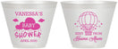 Custom Baby Shower 9 oz Wine Frosted Cups - Hot Air Balloon | 90097