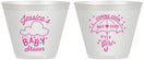 Custom Baby Shower 9 oz Wine Frosted Cups - April Showers May Babies | 90099