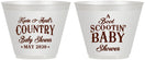 Custom Baby Shower 9 oz Wine Frosted Cups - Boot Scootin | 90100