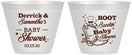 Custom Baby Shower 9 oz Wine Frosted Cups - Boot Scootin | 90106