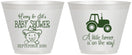 Custom Baby Shower 9 oz Wine Frosted Cups - Little Farmer | 90108