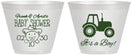 Custom Baby Shower 9 oz Wine Frosted Cups - Tractor | 90109