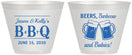 Custom Baby Shower 9 oz Wine Frosted Cups - Beers Bbq Babies | 90111