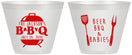 Custom Baby Shower 9 oz Wine Frosted Cups - Beers Bbq Babies | 90112
