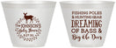 Custom Baby Shower 9 oz Wine Frosted Cups - Fishing Hunting | 90119