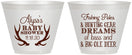 Custom Baby Shower 9 oz Wine Frosted Cups - Bass Deer | 90120