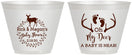 Custom Baby Shower 9 oz Wine Frosted Cups - Oh My Deer | 90123