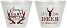 Custom Baby Shower 9 oz Wine Frosted Cups - My Little Deer | 90124