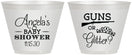 Custom Baby Shower 9 oz Wine Frosted Cups - Guns Or Glitter | 90130